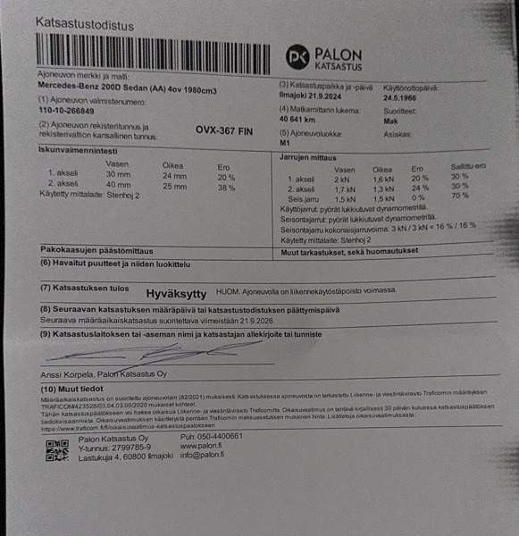 Mercedes-Benz 200 Ilmajoki – foto 1