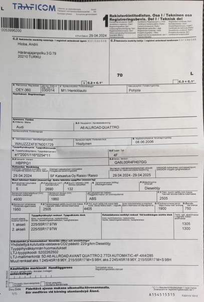 Audi A6 Allroad Naantali - valokuva 6