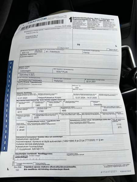 Volkswagen Golf Plus Kuopio - valokuva 8