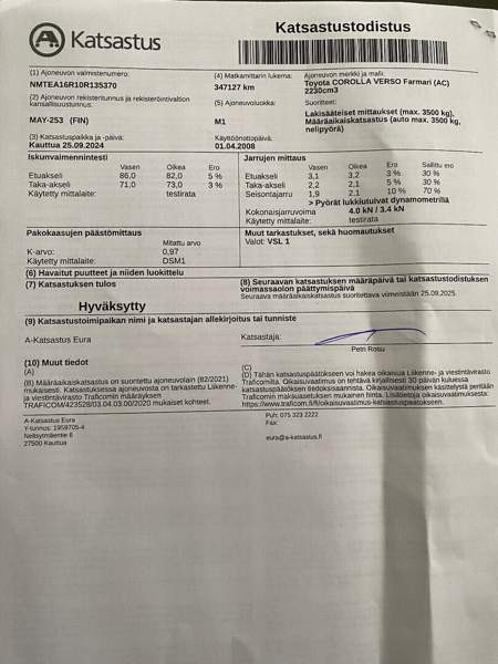 Toyota Corolla Verso Säkylä - изображение 8