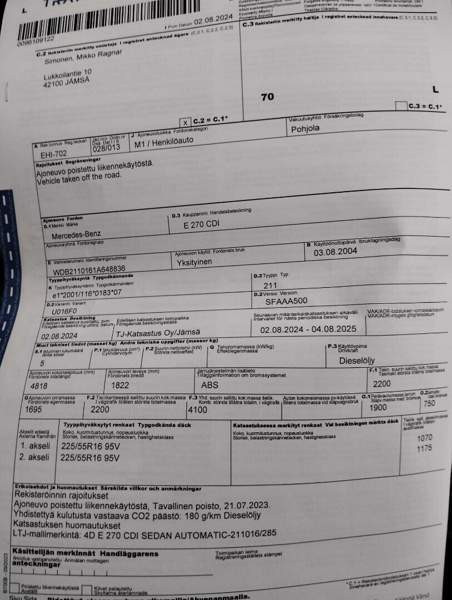 Mercedes-Benz E Jaemsae - valokuva 8