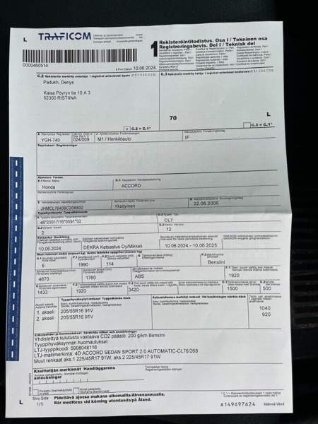 Honda Accord Mikkeli - valokuva 4