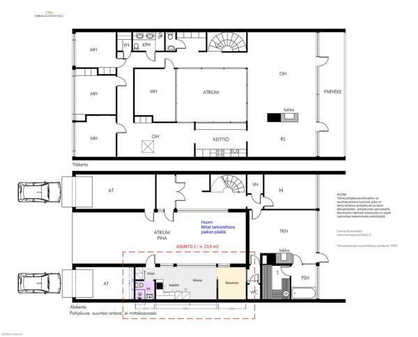 2 oh, 5-6 mh, keittiö, rt, 2kph, 3 wc, sauna, khh  Helsinki - valokuva 9
