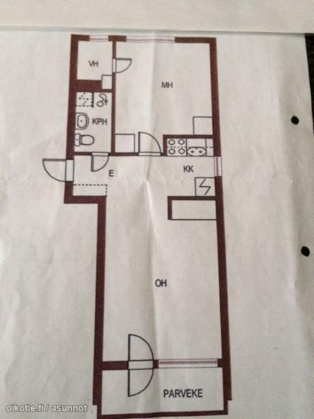 2h + kk + kph+ lasitettu parveke  Glebychevo - photo 1