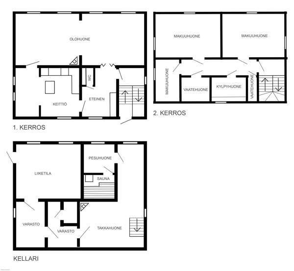 3mh+k+oh+kph+wc+2vh+takkahuone+sauna+varasto+liike  Turtkul - photo 2
