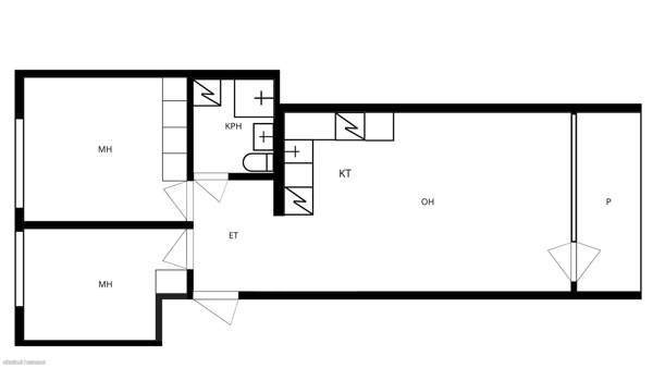 3h, avok., kph, lasit. parv. (yj: 2h+k)  Helsinki - photo 2