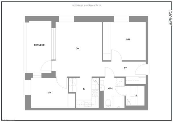 3h + kk + s + p  Helsinki – foto 2