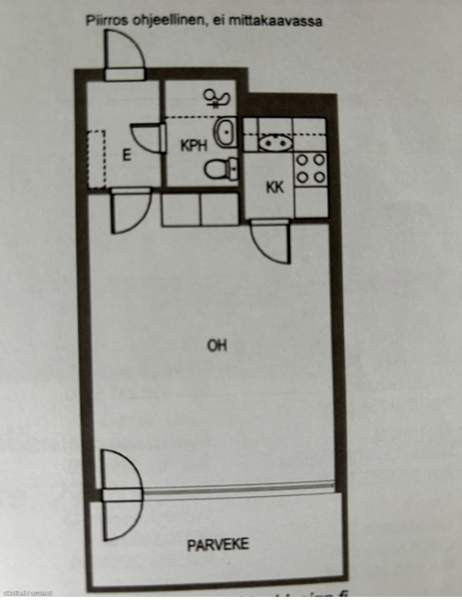 1h + kk + kph + lasitettu parveke  Helsinki - valokuva 2