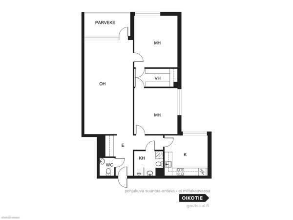 3h + k + kph+ wc + p  Helsinki – foto 2