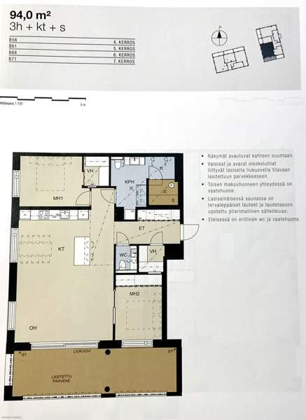 3h + avok + s + p  Tampere – foto 2