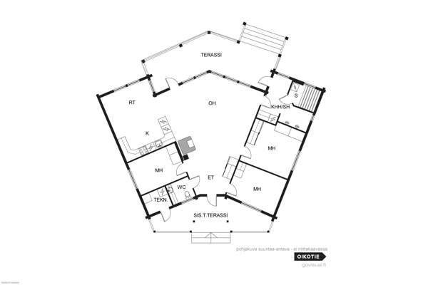 4h, k, rt, s,kph/khh, erillinen wc, lämmönjakohuon  Куопио - изображение 2