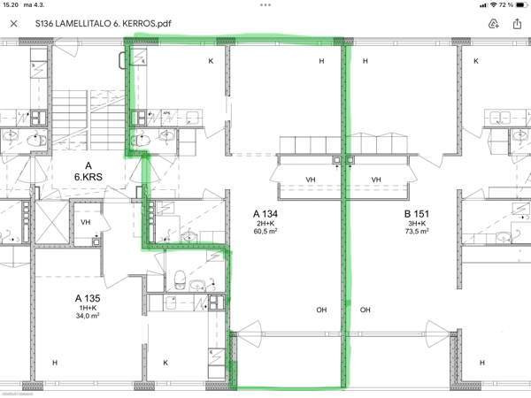2h + k + kph + wc + vh + p  Tampere – foto 2
