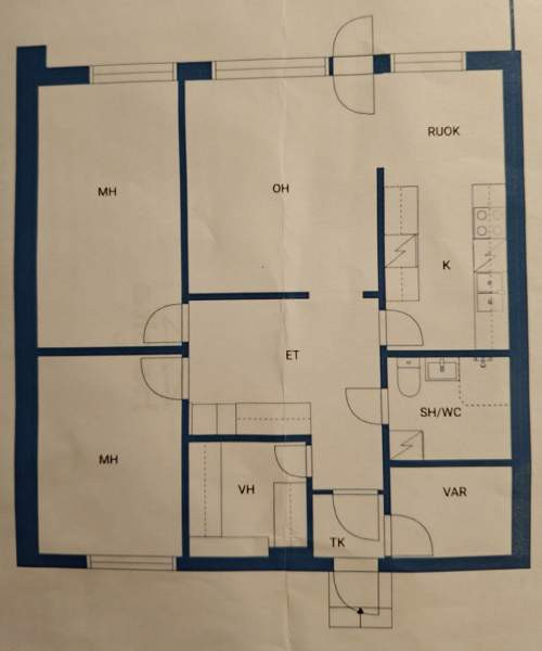 3h, k, kph, et, vh, varasto  Muurame - valokuva 1