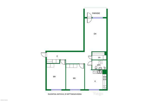 3h + k + kph + vh + lasitettu parveke  Tuusula – foto 2