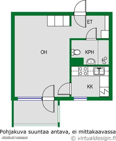1 h + keittiö + kph  Вантаа - изображение 5