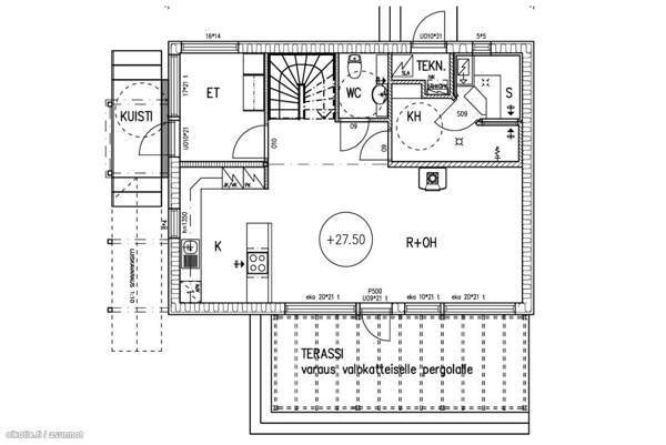 4h+avok+2wc+khh/kph+kph+s+ullakko+ulkovarasto+piha  Helsinki - изображение 2