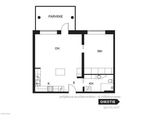 2h, kk, kph, parveke  Vantaa – foto 2