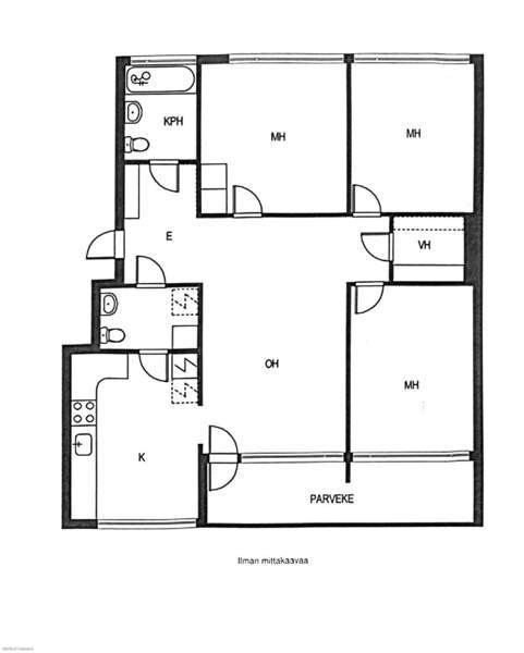 4h + k + kph + 2 wc + lasitettu parveke  Helsinki – foto 1