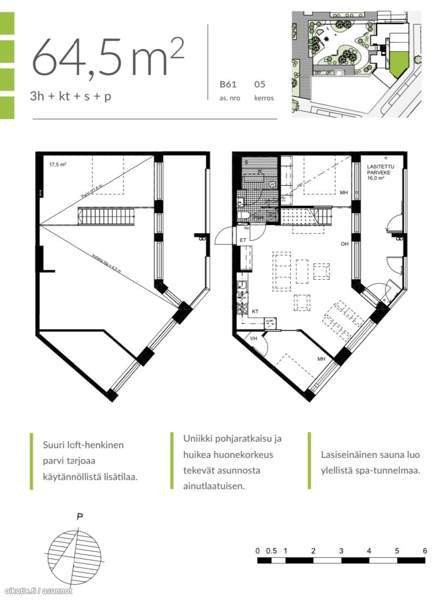 3h + parvi + sauna + lasitettu parveke  Helsinki – foto 2