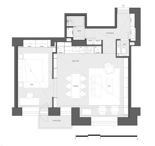 2h + keittiö + kph + wc + parveke  Helsinki - изображение 2