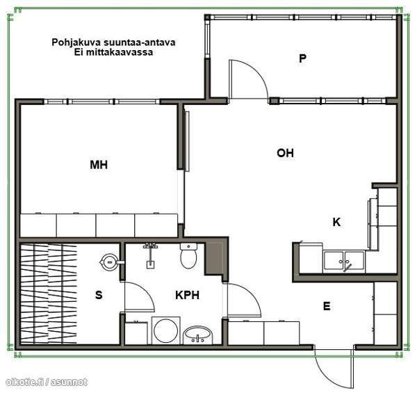 2h + avok + kph + s + p  Helsinki - valokuva 3