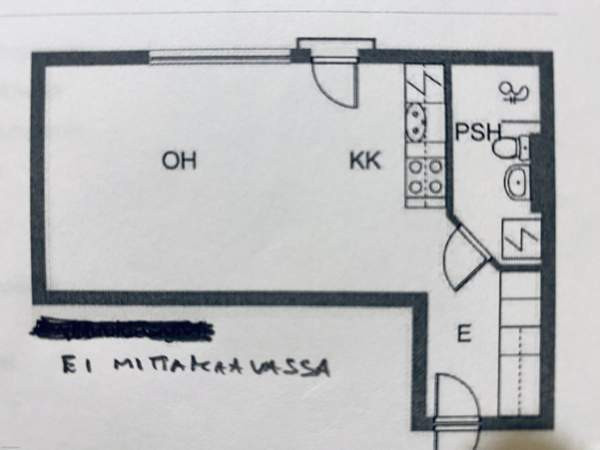 1h + avokeittiö, kylpyhuone + ranskalainen parveke  Tampere - valokuva 2