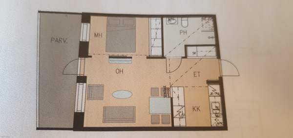 2h + kk + parveke  Espoo – foto 2