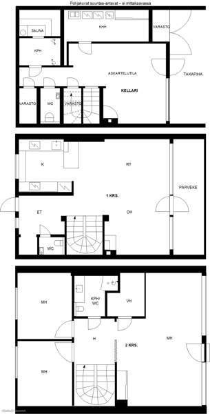 4вЂ“5 h, avokeittiö, rt, 2 erill. wc, 1 kph jossa wc  Helsinki - valokuva 2