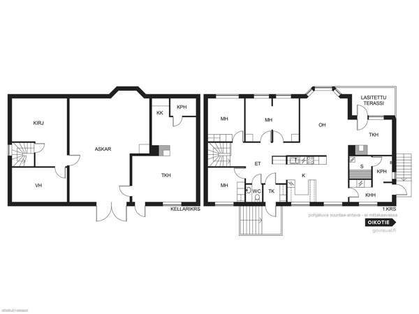 5h,Keittiö, khh, kh, sauna,wc, alakerta 4 h  Porvoo - photo 2