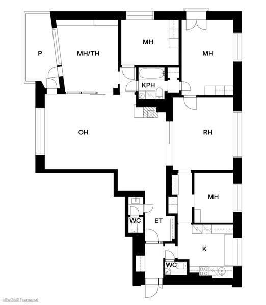 5h + k + kph + ruokasali + parveke + 2 erillistä w  Helsinki - photo 2