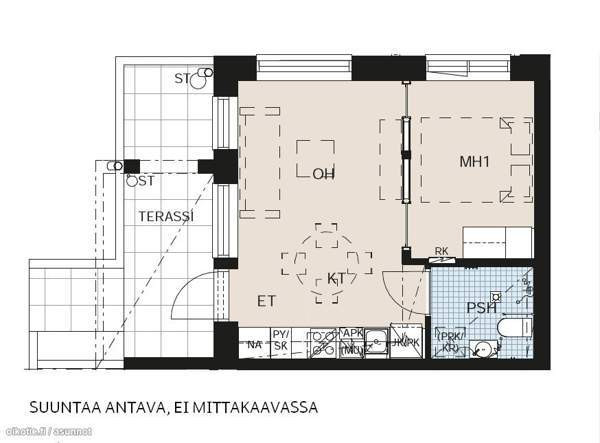 2h + avok + kph + patio  Espoo - valokuva 3