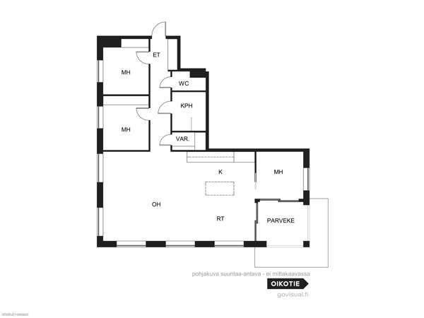 4h + avok + erilis WC + varasto + parveke  Helsinki - valokuva 1