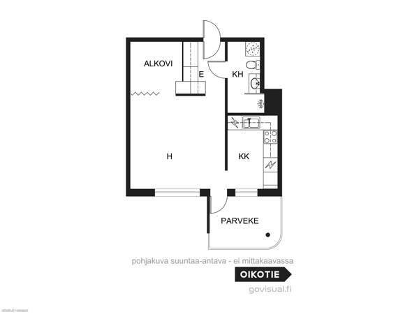 1h, alkovi, kk, kph/wc, lasitettu parveke  Heinola - photo 4