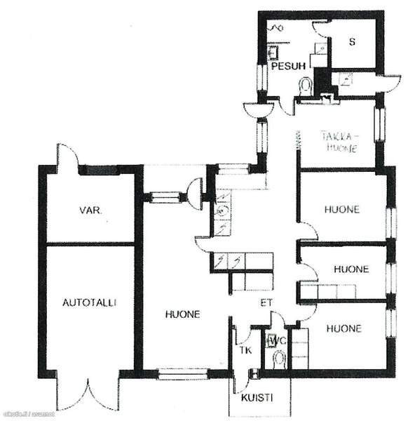 5 h + k + wc + ph/wc + puulämmitteinen sauna  Huittinen - valokuva 4