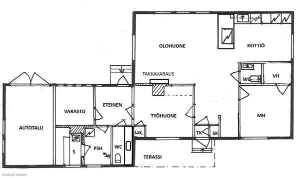 Oh, avokeittiö, mh, työhuone, 2wc, psh, s, varasto  Glebychevo - valokuva 2