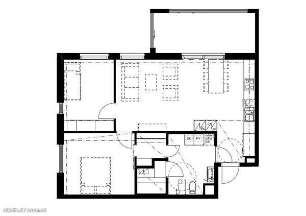 3h + k + s + lasitettu parveke  Oulu - photo 2