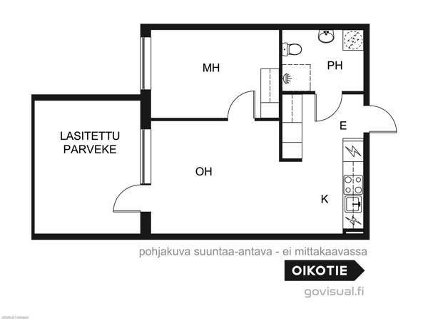 2h + avok + p + lasitettu parveke  Tampere - photo 2