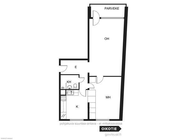 2h + k , kph/wc, parveke  Tampere – foto 4