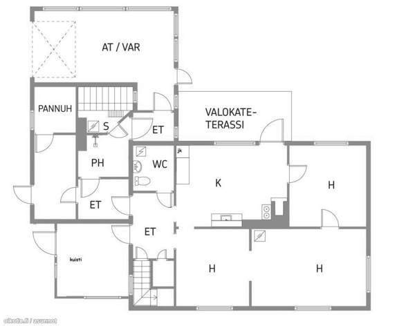 3h + s + psh + wc + k + eteiset + vintti + autokat  Jaemsae - valokuva 8