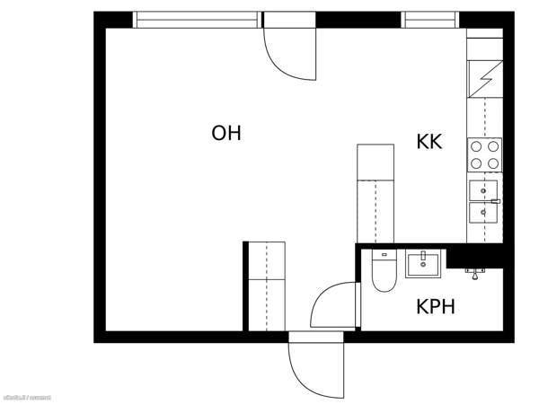 1h + kk + alkovi  Naantali - изображение 3