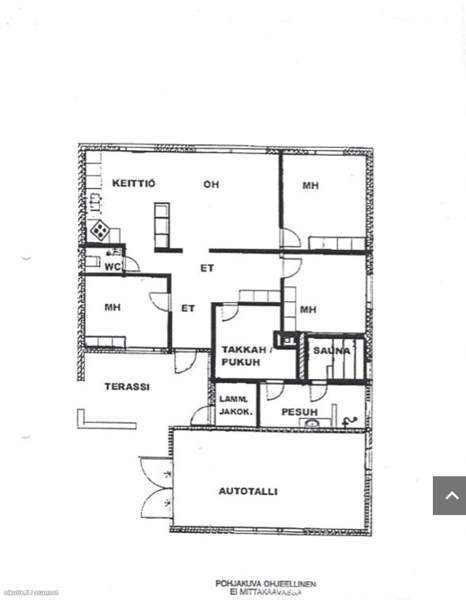 3mh+olohuone+avokeittiö+takkahuone+sauna+kph+wc+au  Kaskinen - valokuva 5