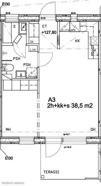 1h + s + k + kph + terassi  Tampere - valokuva 7