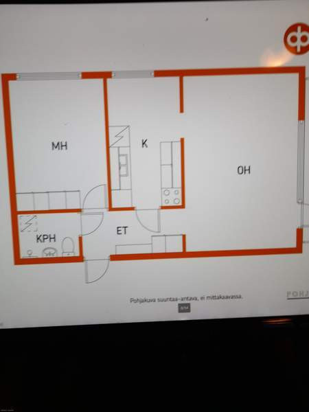 2h + avok + + suihku/wc + PK paikka + parveke n. 1  Kouvola – foto 2