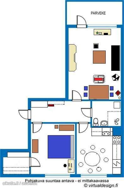 2h + keittiö + lasitettu parveke  Kirkkonummi – foto 3
