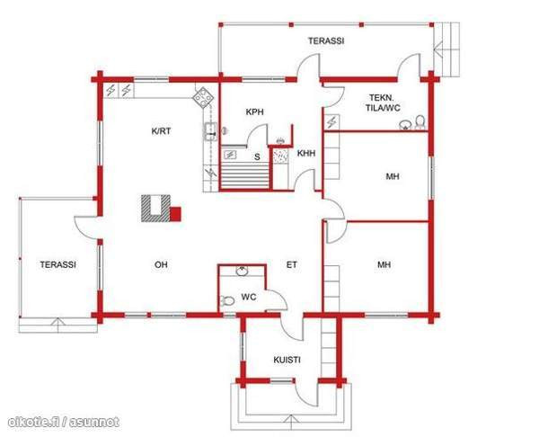 avok + oh, 2 mh, wc, s, ph, khh/pukeutumistila, te  Kuopio - photo 3