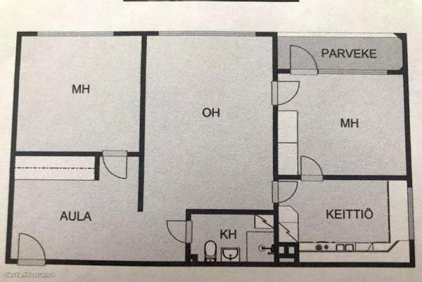 3h + k + ph+lasitettu parveke  Glebychevo - valokuva 4