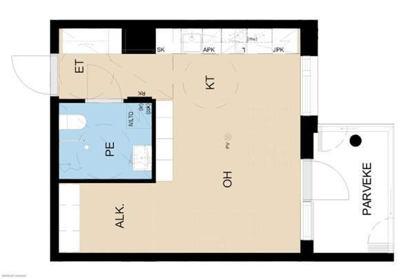 1h + avok + alkovi + lasitettu parveke  Oulu - photo 6