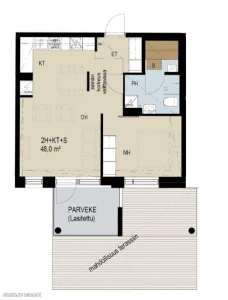 2h + kt + s + iso terassi  Сейняйоки - изображение 2