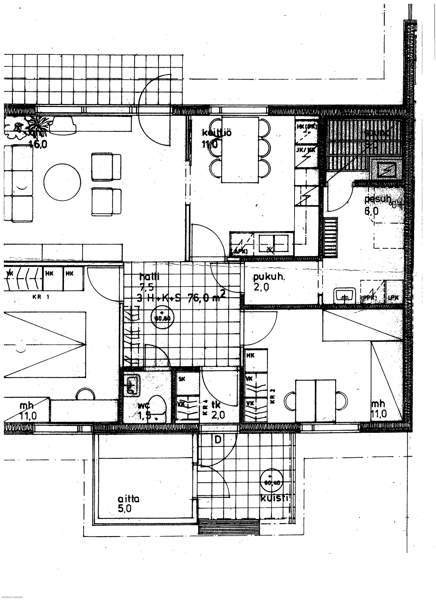 3h + k + s +ph + autotalli  Lappeenranta – foto 3
