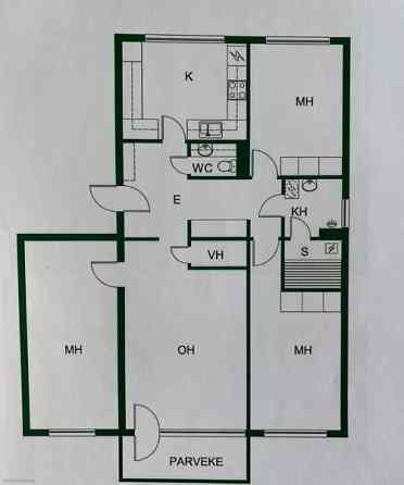 3mh + tilava oh + k + s + erillinen wc + lasitettu  Hyvinge